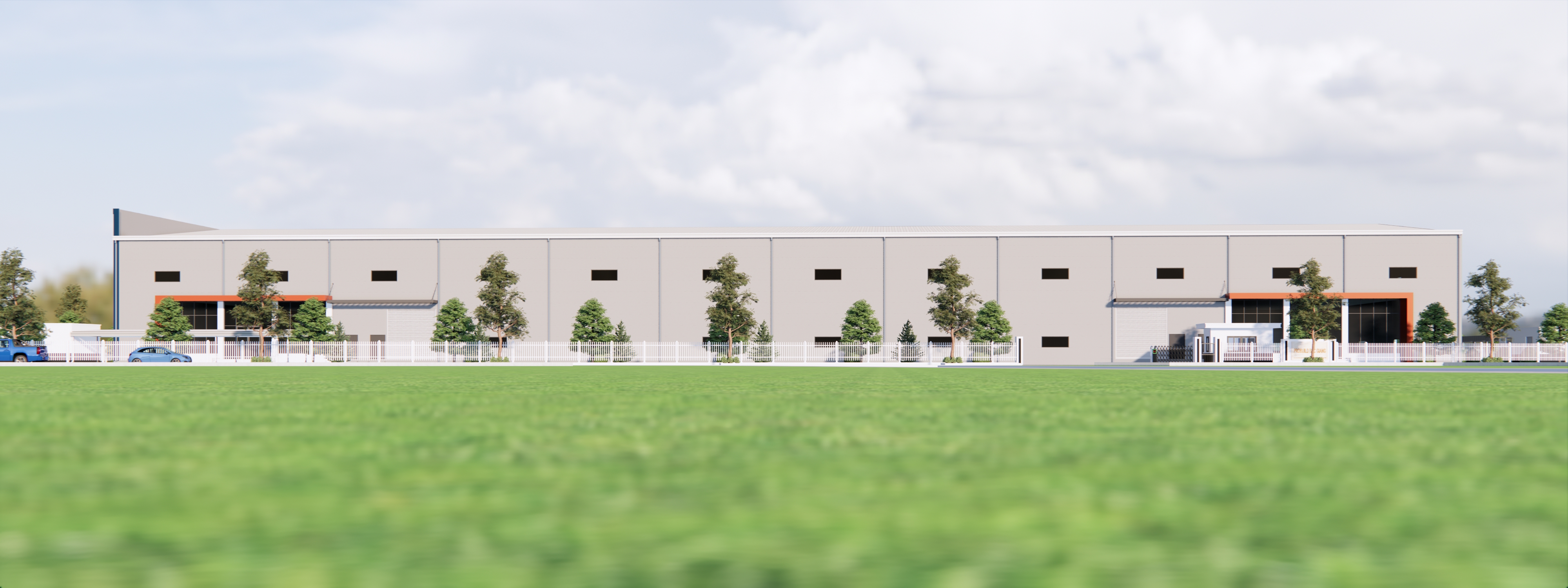 Mặt trước nhà xưởng